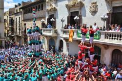 Castells a les Fires de Maig a Vilafranca del Pened�s